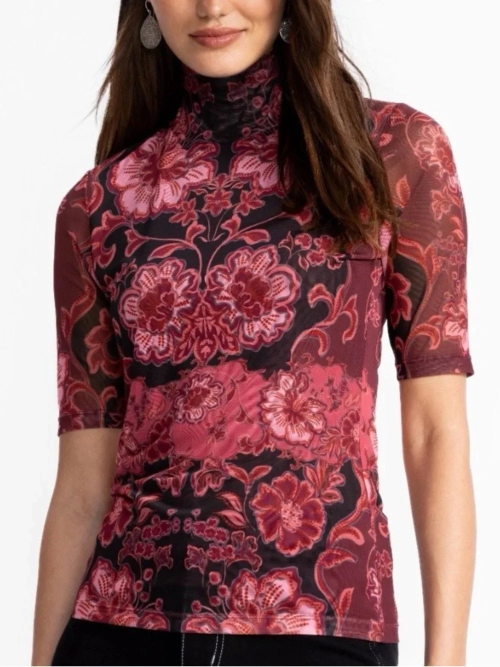 NWT JOHNNY WAS MESH ELBOW SLEEVE MOCK NECK reg $138 size XXL - Picture 2 of 10